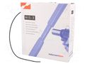 Heat shrink sleeve; glueless; 3: 1; 1.5mm; L: 10m; black; -50÷125°C HELLERMANNTYTON HIS31.5/0.5BK/R