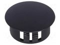 Stopper; H: 10.3mm; Flange dia: 23.2mm; Wall thick: 3.3mm; black FIX&FASTEN FIX-M19