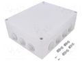 Enclosure: junction box; X: 282mm; Y: 342mm; Z: 115mm; IP55; grey ELEKTRO-PLAST NASIELSK EPN-2723-02