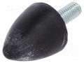 Vibration damper; M6; Ø: 20mm; rubber; L: 24mm; Thread len: 18mm ELESA+GANTER DVA6-20-24-M6