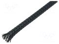 Braid; ØBraid : 6÷19nom.12mm; PET,polyester; black; UL94V-2 HELLERMANNTYTON HEGPX12