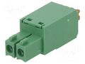 Connector: pluggable terminal block; plug; female; 8A; 250V; green DEGSON ELECTRONICS 15EDGKN-3.5-02P
