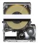 LABEL TAPE, VINYL, 1" X 23FT, BLACK/YEL T100X000VXM-BK