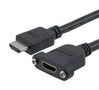 HDMI 2.1 CABLE, M/F PANEL MOUNT, PVC, BLK, 2.0M 52AK0467 HD21P-MFP-BLK-2M