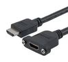 HDMI 2.1 CABLE, M/F PANEL MOUNT, PVC, BLK, 3.0M 52AK0468 HD21P-MFP-BLK-3M