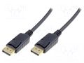 Cable; DisplayPort plug,both sides; DisplayPort 1.1a; 1m; black DIGITUS AK-340100-010-S