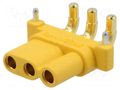 Connector: DC supply; socket; female; MR30; 15A; 500V; PIN: 3; THT AMASS MR30PW-FB