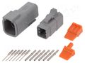 Connector: wire-wire; plug; male + female; ATM; PIN: 6; IP67; 7.5A AMPHENOL ATM6PS-CKIT