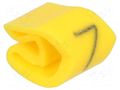 Markers; Marking: 7; 3÷5mm; PVC; yellow; -30÷80°C; leaded; UL94V-0 WEIDMÜLLER WM-CLI1-3GE/SW-7MP
