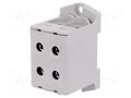 Splice terminal: rail; 490A; 690V; screw terminal; grey; polyamide OUNEVA T022095
