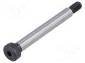 Shoulder screw; steel; M5; 0.8; Thread len: 9.5mm; hex key; HEX 3mm ELESA+GANTER ISO7379-6-M5-45