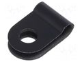 Fixing clamp; Cable P-clips; ØBundle : 3.2mm; W: 10mm; polyamide HELLERMANNTYTON H1P-BK