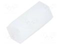 Screwed spacer sleeve; hexagonal; polyamide; M2; L: 9mm FIX&FASTEN FIX-HP2-9