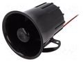 Sound transducer: siren; dynamic; 1 tone; 12VDC; 1200mA; Ø: 100mm  SYR-310AQ