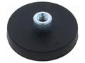 Magnet: permanent; neodymium; 50N; Ø: 22mm; H: 6mm; Thread len: 5mm ELESA+GANTER GN51.2-ND-22