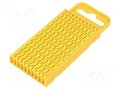 Markers; Marking: 2; 4.3÷5.3mm; polyamide; yellow; -40÷85°C; WIC HELLERMANNTYTON WIC3-2-PA66-YE