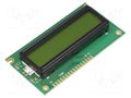 Display: LCD; alphanumeric; STN Positive; 16x2; 84x44x13.2mm; LED POWERTIP NPC1602LRU-FWA-H