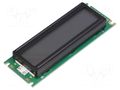 Display: LCD; alphanumeric; STN Positive; 16x2; 85x30x12.7mm; LED POWERTIP NPC1602LRS-JWB-K