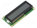 Display: LCD; alphanumeric; STN Positive; 16x2; 80x36x12.7mm; LED POWERTIP NPC1602LRS-GWA-K