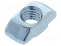 Nut; for profiles; Width of the groove: 8mm; steel; zinc; T-slot FATH FA-096H08615