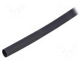 Heat shrink sleeve; 3: 1; 6mm; L: 1m; black; polyolefine HELLERMANNTYTON TREDUX-6/2-BK
