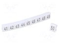 Marker; for rail connectors; push-in; white; 250pcs; 5mm KURANT DK-Z5/C-4