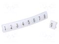 Marker; for rail connectors; push-in; white; 250pcs; 5mm KURANT DK-Z5/C-0