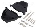 Enclosure for connectors: D-Sub; D-Sub 37pin,D-Sub HD 62pin ENCITECH CCOV37-SCL-BK