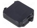 Enclosure: junction box; X: 44.5mm; Y: 57mm; Z: 12mm; black; CBOX INT ITALTRONIC IT-12.0000010