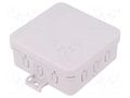 Enclosure: junction box; X: 85mm; Y: 85mm; Z: 37mm; polypropylene PP SPELSBERG Q-12-L