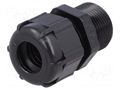 Cable gland; with long thread; PG16; IP68; polyamide; black BM GROUP BM4016LN