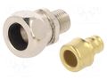 Straight terminal connector; Thread: metric,outside; brass; IP65 LAPP SILVYN-US-M10X1