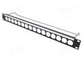 Mounting adapter; patch panel; screw; Number of ports: 16; rack CLIFF CP30150