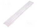 LED lens; rectangular; transparent; H: 9.5mm; Body dim: 40x285mm LEDIL F15523
