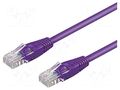 Patch cord; RJ45 plug,both sides; U/UTP; 5e; stranded; CCA; PVC Goobay U/UTP5-CCA-150VI