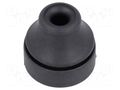 Grommet; Ømount.hole: 16mm; elastomer thermoplastic TPE; black TRELLEBORG T-VET5-7/BK