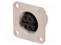 Connector: M16; socket; female; PIN: 6; 5A; 300V; C091D; soldering AMPHENOL C091-31T0061002