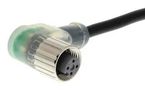 SENSOR CORD, 3P R/A M12 RCPT-FREE END/5M XS2F-M12PVC3A5MPLED