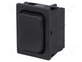 ROCKER; DP3T; Pos: 3; (ON)-OFF-(ON); 6A/250VAC; black; IP40; none Marquardt 1839.1402