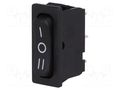 ROCKER; SPDT; Pos: 3; ON-OFF-ON; 6A/250VAC; black; IP40; none; 1838 Marquardt 1838.1509