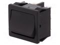 ROCKER; DPDT; Pos: 2; ON-ON; 10A/250VAC; black; IP40; none; 1804 Marquardt 1804.1121