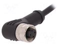 Connector: M12; plug; female; PIN: 4; angled; B code-Profibus; 4A BULGIN PXPTPU12RAF04DC010