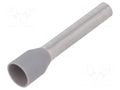 Tip: bootlace ferrule; insulated; copper; 4mm2; 18mm; tinned; grey WEIDMÜLLER H4.0/26D/GY