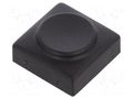 Button; rectangular; black; polyamide; 15.5x15.5mm Marquardt 826.000.011