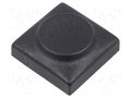 Button; rectangular; black; polyamide; 18.3x18.3mm Marquardt 825.000.011