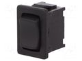 ROCKER; SP3T; Pos: 3; (ON)-OFF-(ON); 6A/250VAC; black; IP40; none Marquardt 1808.6302