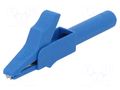 Crocodile clip; 15A; 300V; blue; 4mm; Plating: nickel plated STÄUBLI SAGK4-K-23