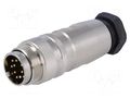 Connector: M16; plug; male; PIN: 12; 3A; 60V; soldering; for cable BULGIN PXMBNI16FIM12ASC