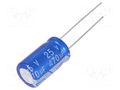 Capacitor: electrolytic; THT; 470uF; 25VDC; Ø10x16mm; Pitch: 5mm Jb Capacitors JRG-470U/25