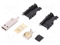 Connector: USB A; plug; for cable; soldering; PIN: 4; straight TE Connectivity 2013798-1
